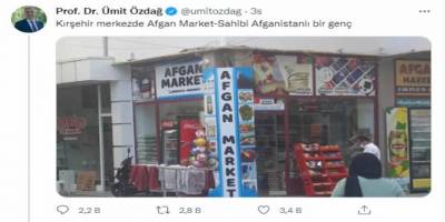 Ümit Özdağ'ın hedef gösterdiği Afgan market ismini değiştirdi
