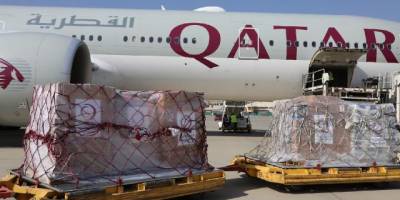 Katar'dan insani yardım taşıyan üçüncü uçak Kabil'e ulaştı