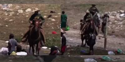'Kovboy' giyimli Amerikan muhafızlar göçmenlere kırbaçla saldırdı