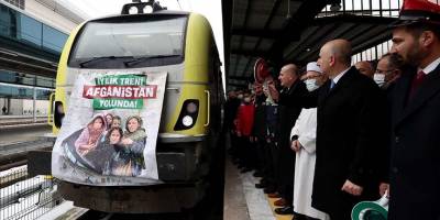 Afganistan'a yardım taşıyan 'İyilik Treni' Ankara'dan yola çıktı