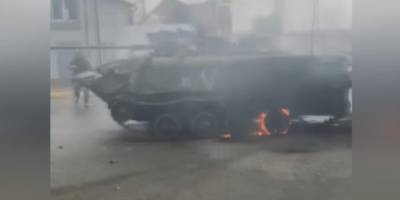 Ukrayna'nın Irpin kentinde Rus konvoyu vuruldu