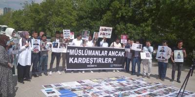 Çin’in Doğu Türkistan’daki zulmü Ankara’da protesto edildi