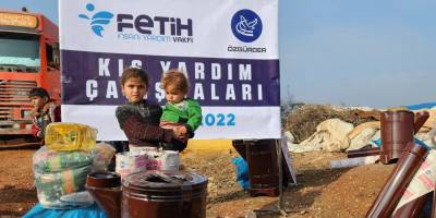 Özgür-Der İdlib'de kış yardımlarına devam ediyor