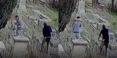 İsrailli vandallar Hıristiyan mezarlarını tahrip etti