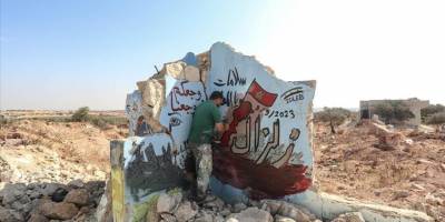 İdlibli grafiti sanatçısı Aziz Esmer'den depremle sarsılan Fas ile dayanışma duyarlılığı