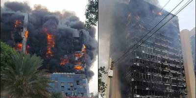 Sudan'ın başkenti Hartum'daki bazı binalar vuruldu