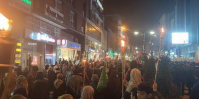 Bartın’da Gazze’ye destek yürüyüşü düzenlendi