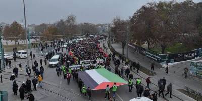 Konyalılar Gazze için yürüdü