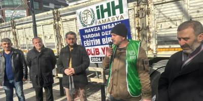Amasya İdlib’e 5 tır kış desteği gönderdi