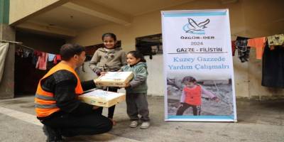Özgür-Der, Gazze’nin kuzeyinde yardım dağıttı