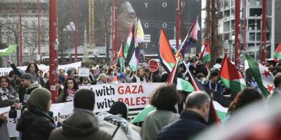 Avusturya’da İsrail'e karşı "Refah’tan elini çek" protestosu