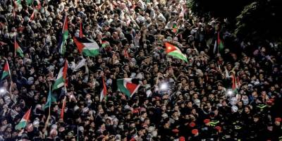 Ürdün'de Gazze gösterisinde İsrail Büyükelçiliği kapatma çağrısı yapıldı
