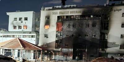 İşgal rejimi Şifa Hastanesi binasını ateşe verdi