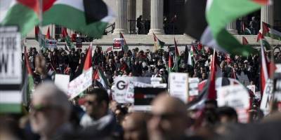 Avrupa'da Gazze'ye destek gösterileri düzenlendi