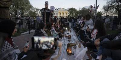 Amerikalı Müslümanlardan Beyaz Saray önünde "Gazze ile dayanışma" iftarı