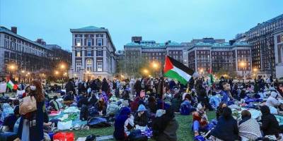 ABD'de Columbia Üniversitesinde süren Filistin'e destek gösterisinde 1 kadın gözaltına alındı
