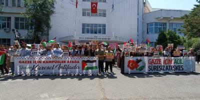 ABD’de Gazze için direnen öğrenciler Dicle Üniversitesinden selamlandı