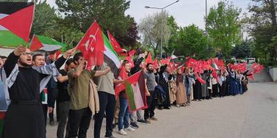 Hacettepe Üniversitesi'nde Filistin'e destek eylemi