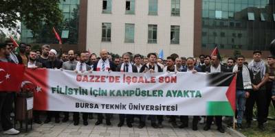 Bursa Teknik Üniversitesi’nden Gazze’ye destek eylemi