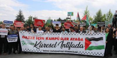 İnönü Üniversitesi’nde Gazze’ye destek eylemi sürüyor