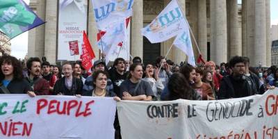 Fransız öğrenciler, Filistin'e destek eylemlerine yönelik baskıyı protesto etti