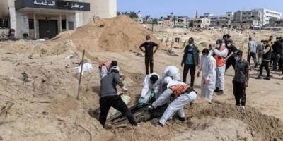 Gazze'de 80 cesedin gömülü olduğu bir toplu mezar bulundu