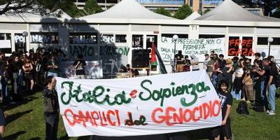 Roma'da öğrenciler, Filistin konusunu Cumhurbaşkanı'na  duyurmaya çalıştı