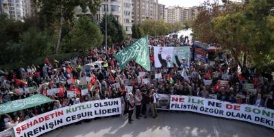 Ankara’da binlerce kişi direnişin komutanı için yürüdü: Şehit Yahya yolun yolumuz!