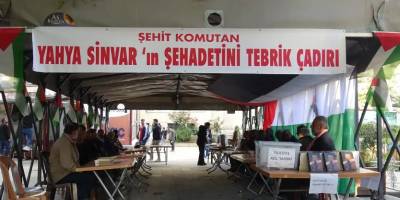 Malatya'da Yahya Sinvar'ın şehadetini tebrik çadırına yoğun ilgi