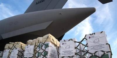 Katar ve Suudi Arabistan'dan gönderilen yardımlar Suriye'ye ulaştı