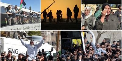 5. tur kapsamında Filistinli esirler Ramallah’a ulaştı