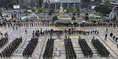 Suriye Savunma Bakanlığından Halep'te ilk askeri mezuniyet töreni