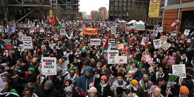 Londra’da 150.000 kişi Gazze için yürüdü