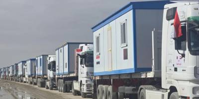 İşgal rejimi Gazze'ye konteyner evlerin girişine izin vermiyor