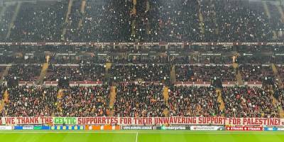 Galatasaray taraftarından Celtic'e Filistin teşekkürü