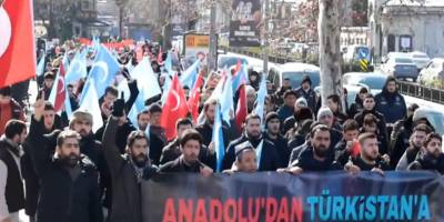 İstanbul’da Doğu Türkistan yürüyüşü gerçekleştirildi