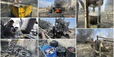 Gazze halkı dondurucu soğukta "yangın ve zehirlenme" pahasına plastik atıkları yakarak ısınmaya çalışıyor