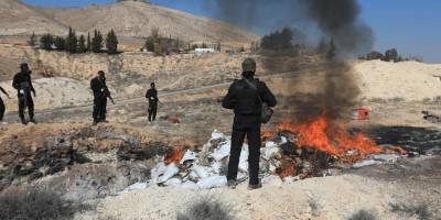 Devrik Esed rejiminin karargahında ele geçirilen uyuşturucular imha edildi