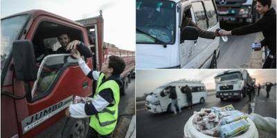Mısır'da yolda kalanlara "iftar verme yarışı" gelenek haline geldi