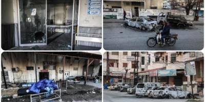 Lazkiye'de olaylar kontrol altına alınırken şiddetli çatışmaların izlerine rastlanıyor