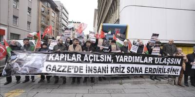 Ankara Filistin Dayanışma Platformu üyelerinden "Gazze'ye yardımlar ulaşsın" çağrısı