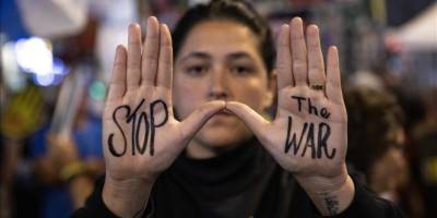 Kudüs İbrani Üniversitesi'ndeki öğrenciler, Gazze'ye saldırıları protesto etti
