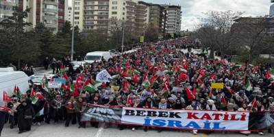 Binlerce kişi ABD Büyükelçiliğine yürüdü: Ankara’dan Gazze’ye direnişe bin selam!