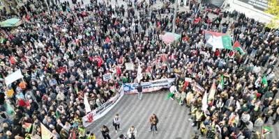 Bursa'da binlerce kişi Gazze'ye destek için yürüdü