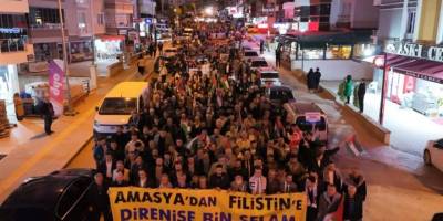 Amasya’da binler Gazze için yürüdü 