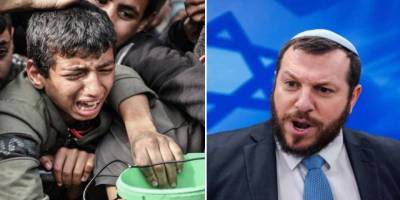 Siyonist bakandan "Gazzelileri açlıktan öldürelim" çağrısı