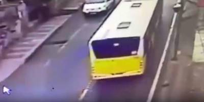 Yola yağ akıtan İETT otobüsü kazaya neden oldu