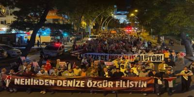 Ankara’da binlerce kişi Gazze için yürüdü