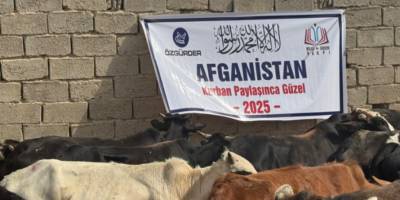 Özgür-Der ile Bilgi ve Erdem Vakfı’nın kurbanları yetim beldelerde kesildi