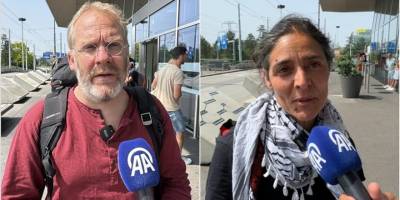 İsviçreli aktivistler, "Küresel Gazze Yürüyüşü"ne katılmak üzere Mısır'a doğru yola çıktı